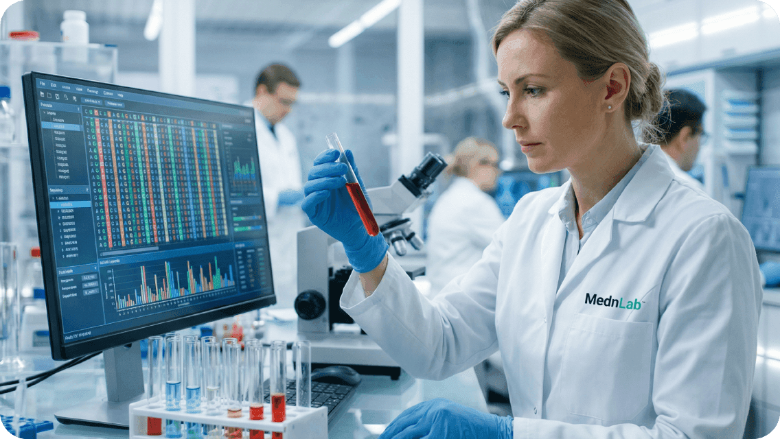 Labortechniker bei der DNA-Analyse