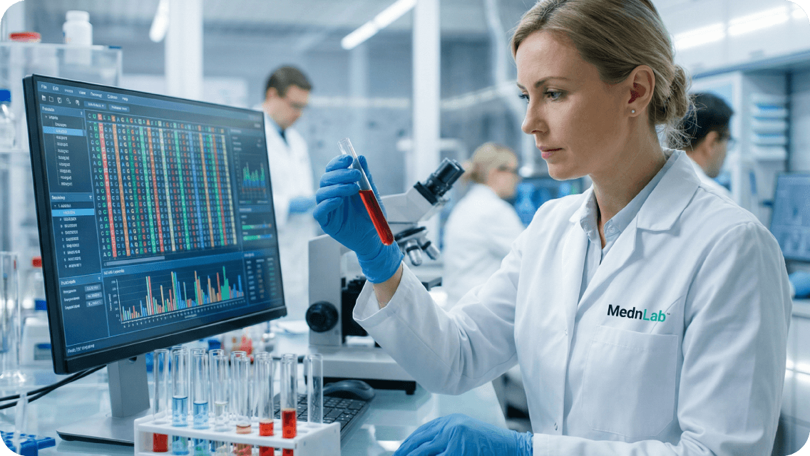 Labortechniker bei der DNA-Analyse